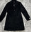 Calvin Klein Single Breasted Cashmere Wool Blend Reefer Coat Black Size 6 $400