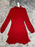 Ever New women Delphine Pleated A-Line Dress mock neck in red size 2
