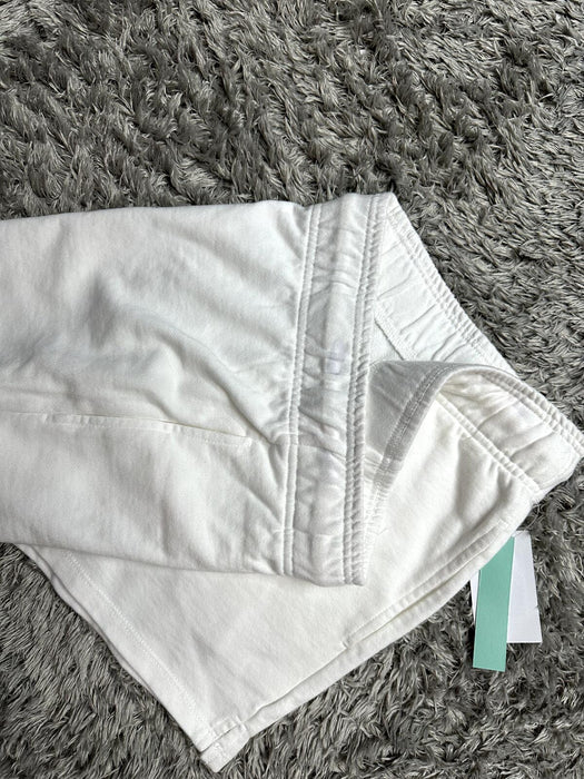 Abound Fleece Knit Organic Cotton Shorts In white  Size M