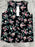 Pleione Size S Black Floral Sleeveless Scalloped Neck Top in black tropical