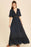 Wishlist Apparel Woman's Crochet Trim Maxi Dress In Black Size M $130