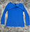 Halogen women's Twist Neck Fashion Knit Top Long Sleeve Blue Size M