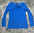 Halogen women's Twist Neck Fashion Knit Top Long Sleeve Blue Size M