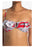 Rachel Rachel Roy Island Getaway Printed Bandeau Bikini Top Red XS (Top Only)