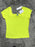Good Luck Gem Tee-shirt côtelé à col carré pour femme en jaune fluo taille M