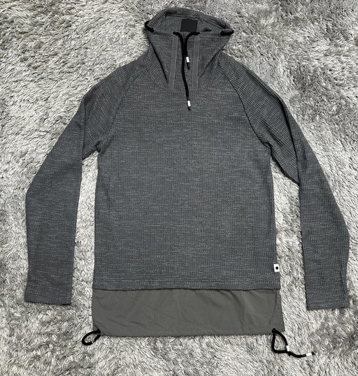 MADISON SUPPLY Men's  Mockneck Mixed Fabric Sweater In Quiet Shade size S $158