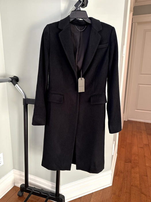 All Saints Women's Indra Wool Coat In Black Size 4US 8UK $650 fits like XS