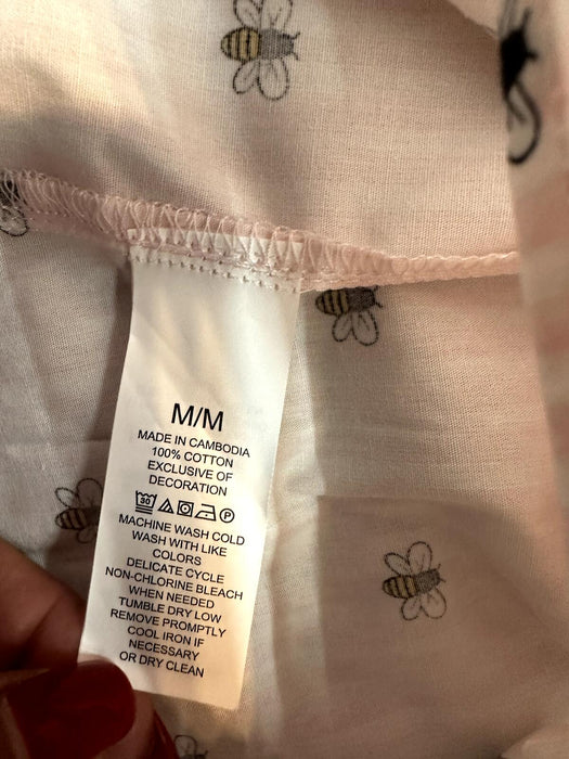 Kate Spade New York  2-Piece Striped Bee-Print Pyjama SetNWT size M Xmas