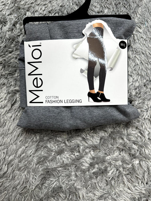 MeMoi women's cotton Fashion Leggings Gray Size M/L NWT
