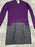 CARVEN 580$ Woman Layered Wool Dress knee length Violet size 4