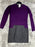 CARVEN 580$ Woman Layered Wool Dress knee length Violet size 4