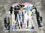 Reformation Eddie Long Sleeve Tee In Black Rainbow Pistachio Stripe Size M
