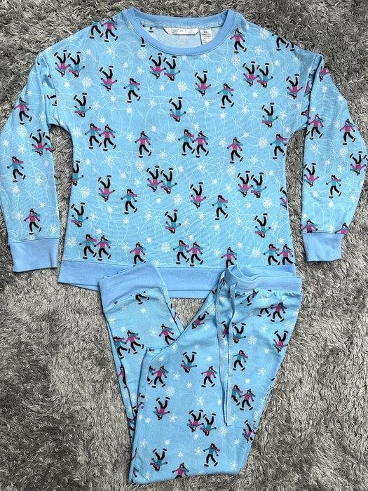 Jasmine women's Rose Pajama Set Women' Medium Christmas in blue