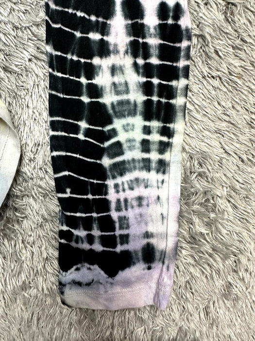 Reformation Eddie Long Sleeve Tee In Black Rainbow Pistachio Stripe Size M