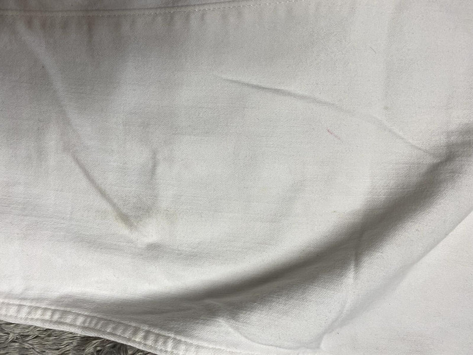 New Madewell Size 33 -  women's 10’’ High-Rise Skinny White Jeans AJ233 ( Stain)