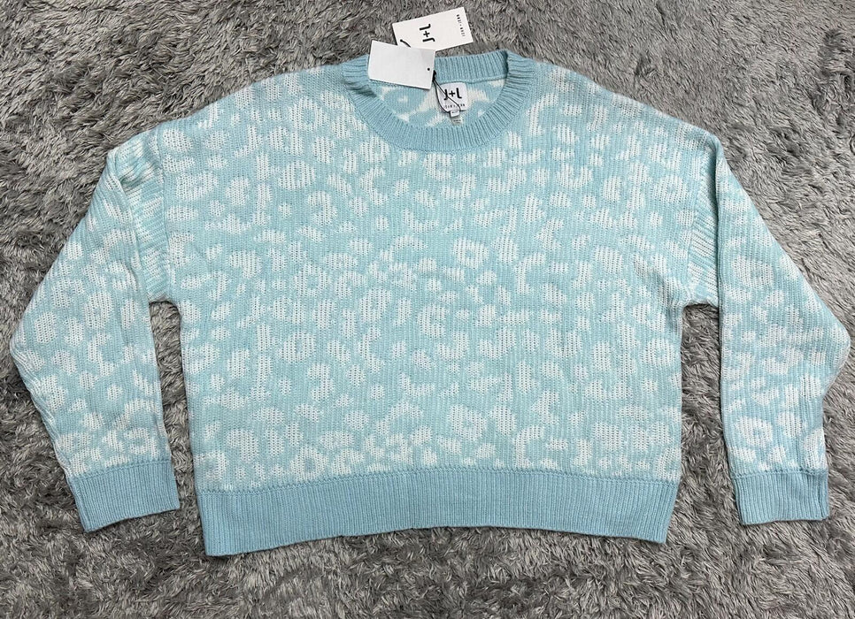 John & Jenn NORDSTROM Size S Leopard Print Dolman Sleeve Sweater blue $60