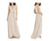 Jenny Packham Bridesmaids Wrap Gown Sleeveless V-Neck Tulip Cameo Size 14 $249