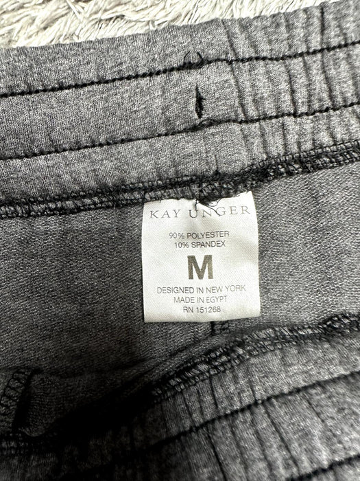 Kay Unger sJogger style Pants heather grey comfy casual lounge size M