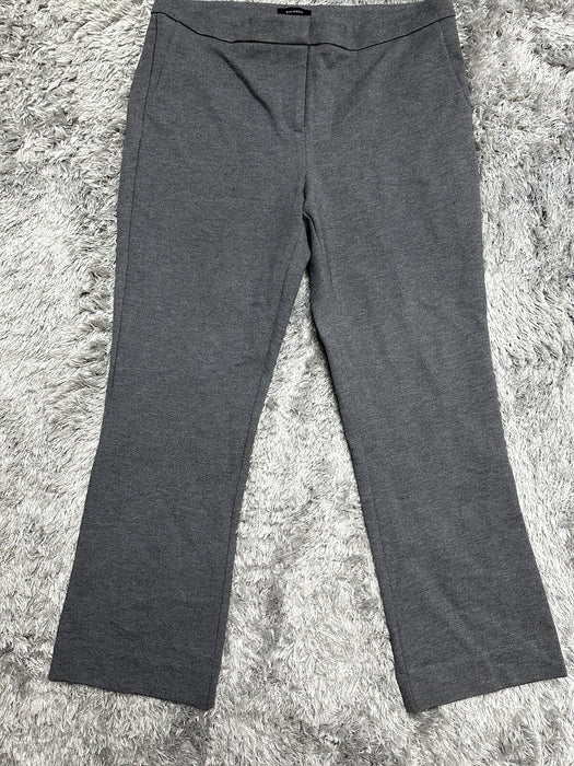 Halogen Women's Pants Knit Stretch Straight Pants Ankle Career Casual 8 in grey