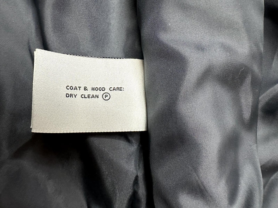 London Fog  Faux Fur-Trimmed Wool-Blend Jacket in grey soft size M