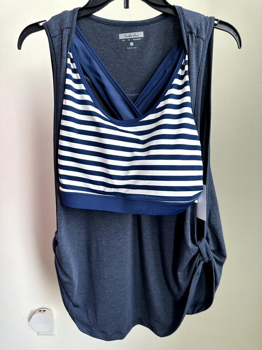 Another love sport bra and tank top set side node  size L in navy