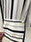 Club Monaco Long Sleeve Tonal Edge Striped Silk Shirt In Black/White Size L NWT