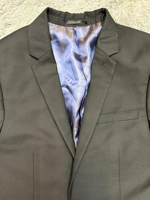 TOPMAN Black Skinny Fit Single Breasted Suit Blazer size 38R in black $170